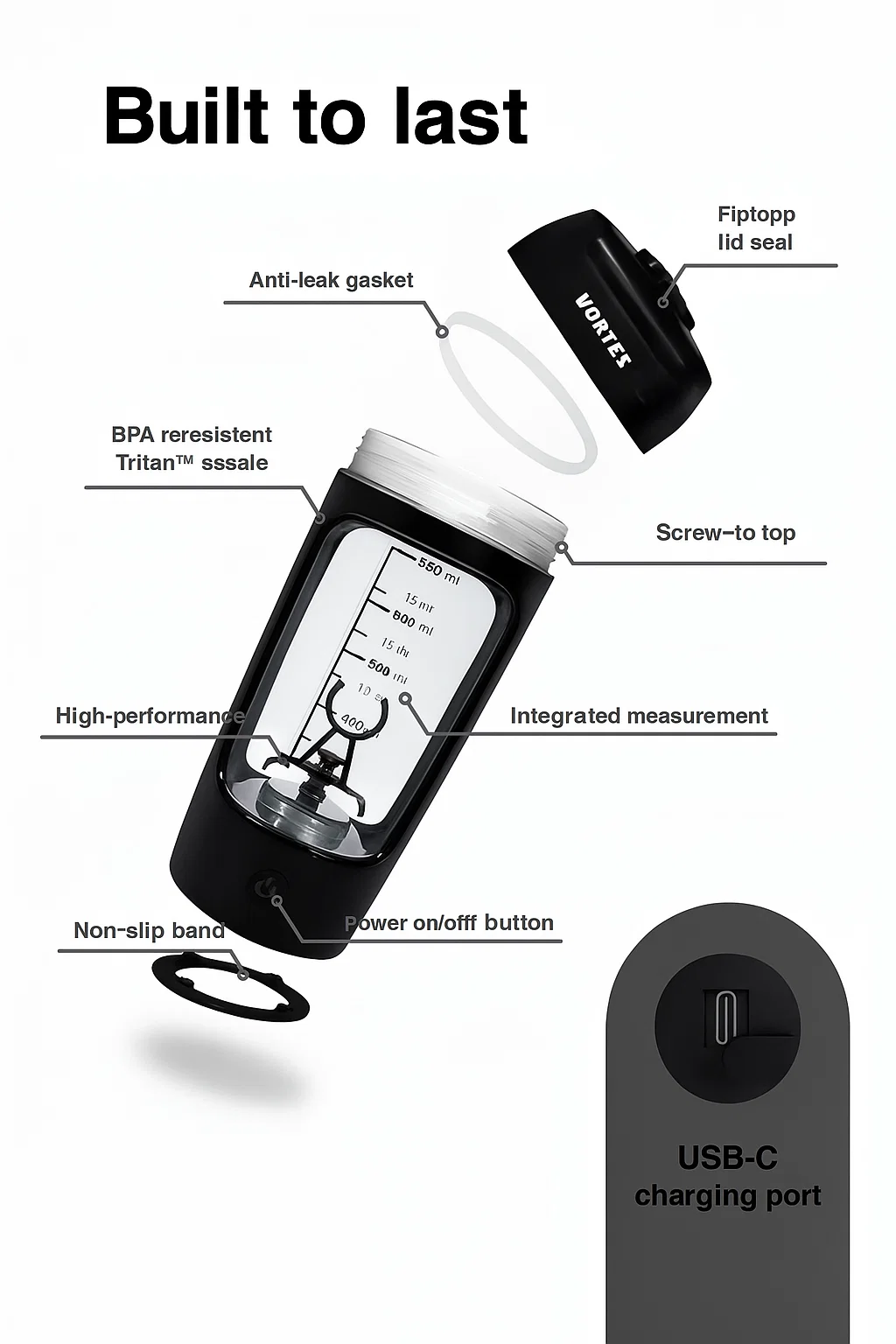 Fitness Shaking Turbo Cup