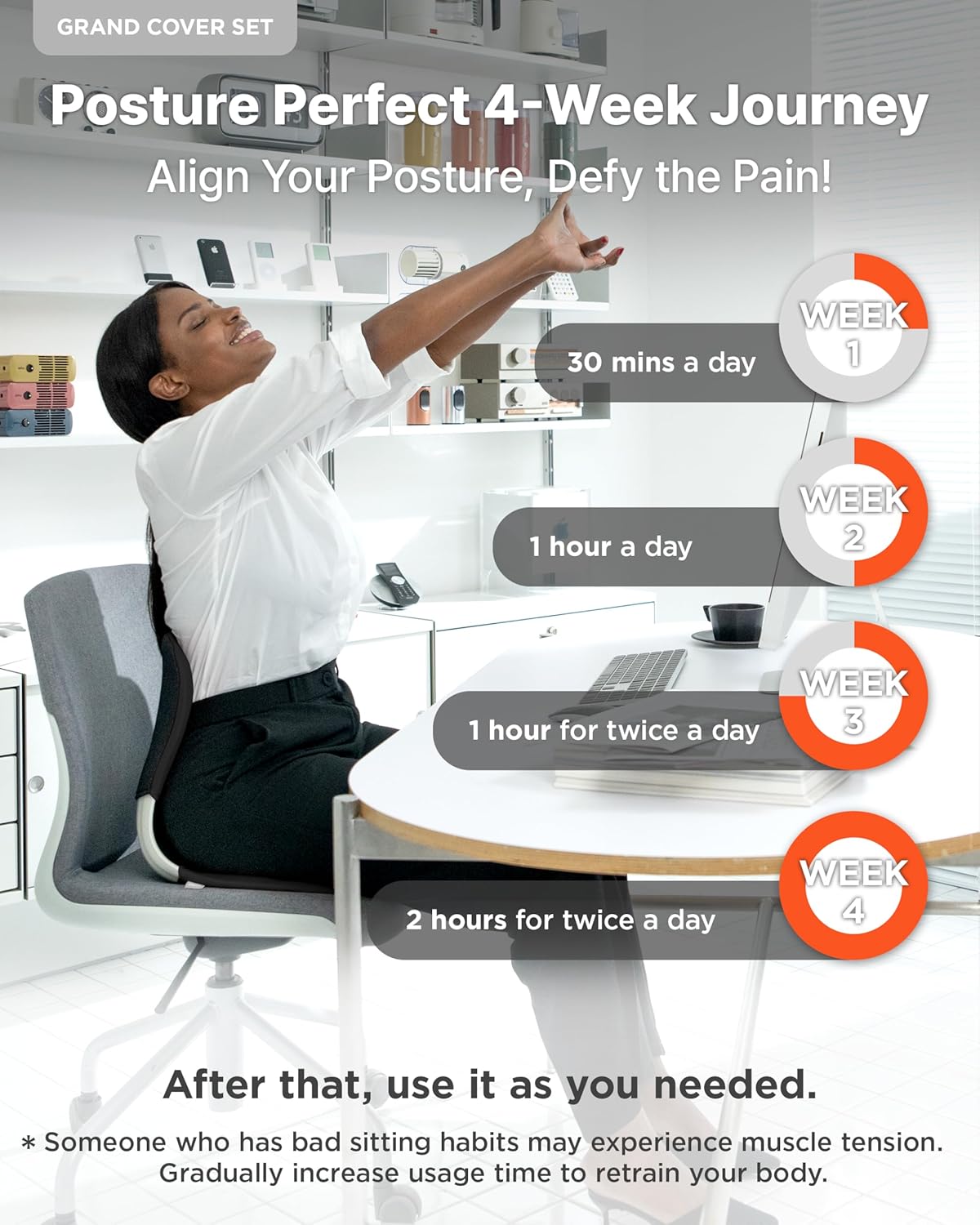 Ergonomic Back Support Chair for Home & Office