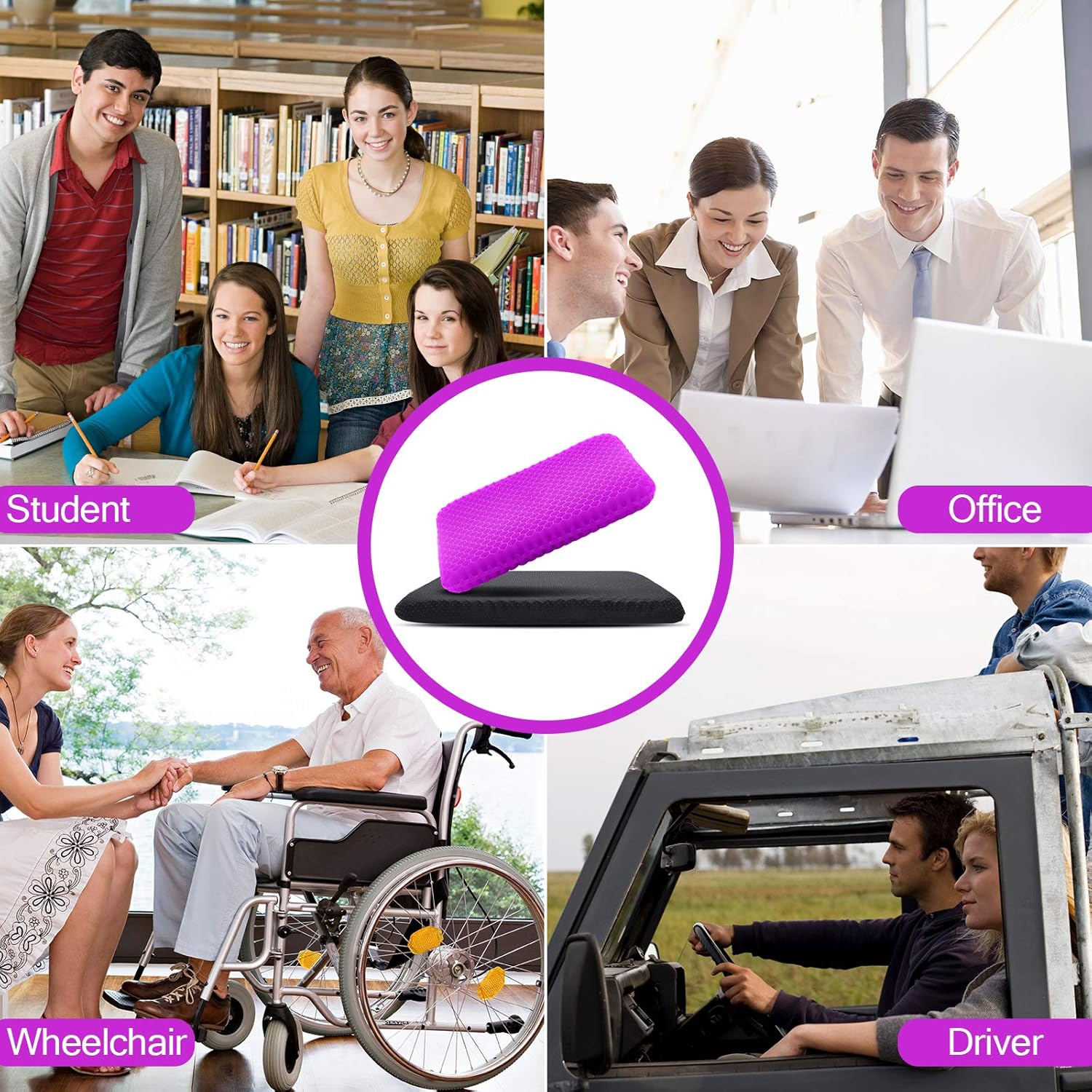 Thick Gel Cushion: Comfort for Office & Wheelchair