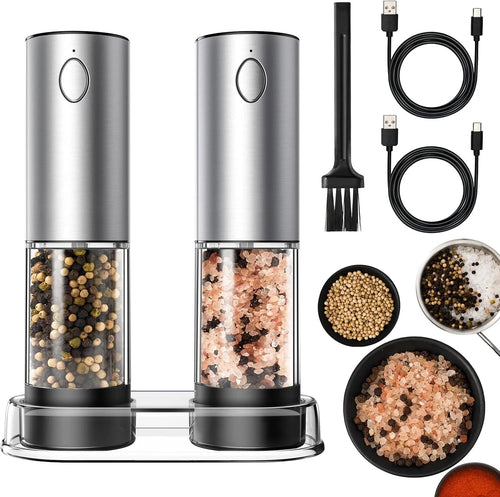 Electric Salt and Pepper Grinder Set